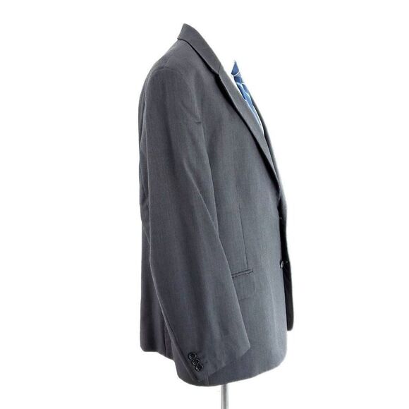 Alexandre London Savile Row Wool 2 Button Suit Jacket 44R Gray Twill - Picture 6 of 10